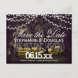 Leuchteneichenbaum Save the Date Postkarten