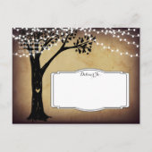 Leuchteneichenbaum Save the Date Postkarten (Rückseite)