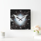 Leuchtenengeländer Quadratische Wanduhr (Zuhause)