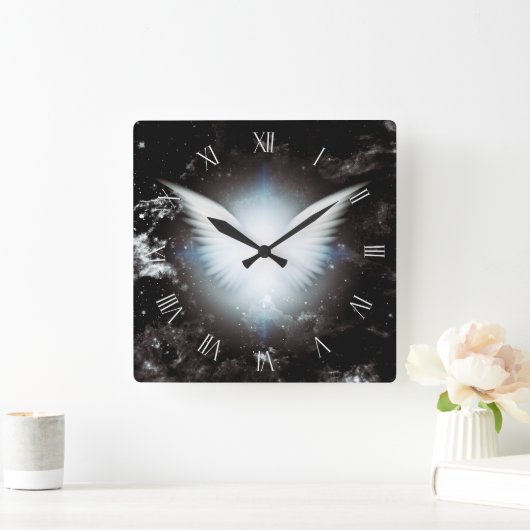 Leuchtenengeländer Quadratische Wanduhr (Zuhause)