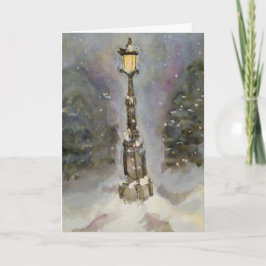 Leuchtenpost in der Blue-Holiday-Karte Karte