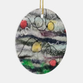 Leuchtenreihe aus Glasfaserkabel, rund verziert Keramik Ornament (Rechts)