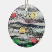 Leuchtenreihe aus Glasfaserkabel, rund verziert Keramik Ornament (Links)