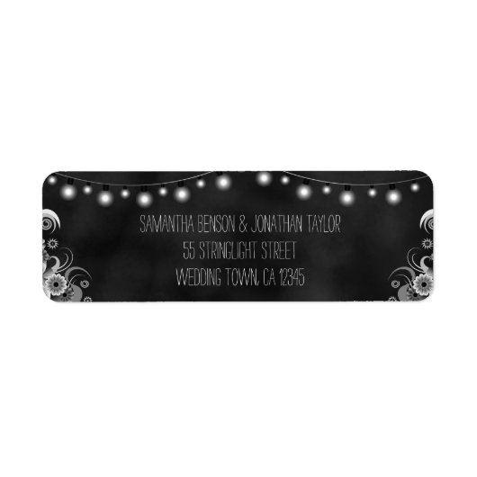 Leuchtenreihe Tafel Hochzeitszettel (Vorne)