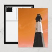 Leuchtenstation der Insel Tybee Postkarte (Vorne/Hinten)