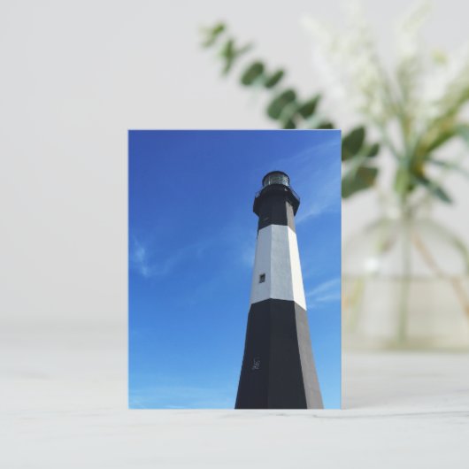 Leuchtenstation der Insel Tybee Postkarte (Stehend Vorderseite)