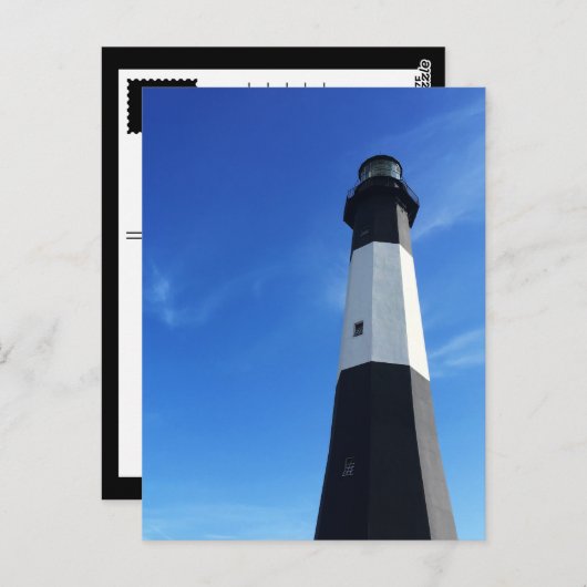 Leuchtenstation der Insel Tybee Postkarte (Vorne/Hinten)