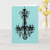 Leuchter-Blau Karte (Gelbe Blume)