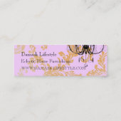 Leuchter-Damast-Visitenkarte Mini Visitenkarte (Rückseite)