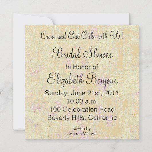 Leuchter-Eleganz ~ Einladung (Rückseite)