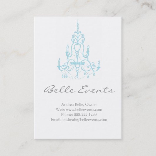 Leuchter-Ereignis-Visitenkarten Visitenkarte (Vorderseite)