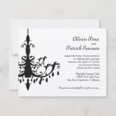 Leuchter-Hochzeitseinladung Einladung (Vorderseite)