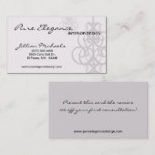 Leuchter-Innenarchitekt-Visitenkarte Visitenkarte (Vorne/Hinten)