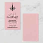 Leuchter-Kleidungs-Geschäft Visitenkarte (Vorne/Hinten)