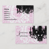 Leuchter Paulette Paris und Toile Visitenkarten Visitenkarte (Vorne/Hinten)