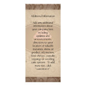 Leuchter-Rahmen-Kuchen-Rosa und Brown-Damast Werbekarte (Hinten)