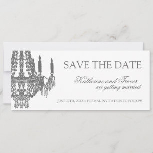 Leuchter Save the Date, der Einladung Wedding ist