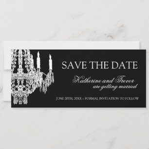 Leuchter Save the Date, der Einladung Wedding ist