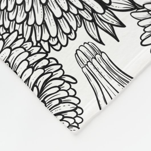 Leuchter, schwarz und weiß fleecedecke (Ecke)