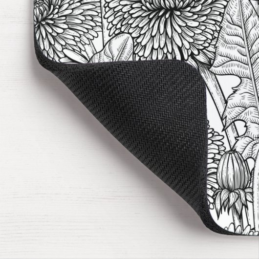 Leuchter, schwarz und weiß mousepad (Ecke)