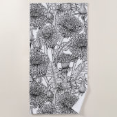 Leuchter, schwarz und weiß strandtuch (Vorderseite)