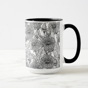Leuchter, schwarz und weiß tasse