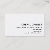 Leuchter-Silhouette-Ikone - Innenarchitektur Visitenkarte (Rückseite)