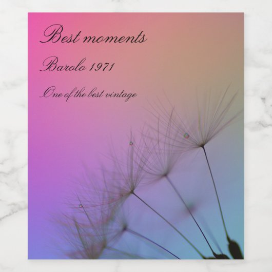 Leuchter-Uhren Weinetikett (Einzelnes Label)