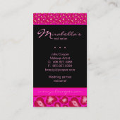 Leuchter-Visitenkarte-Leopard-Tier-Rosa Visitenkarte (Rückseite)