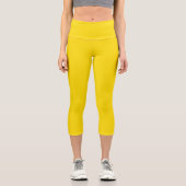 Leuchter (Vollfarbe) Capri Leggings (Vorderseite)