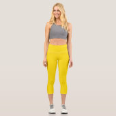 Leuchter (Vollfarbe) Capri Leggings (Vorderseite)