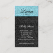 Leuchter-wirkliche Anwesen-Geschäfts-Karte blaues Visitenkarte (Rückseite)