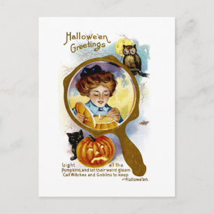 Leuchtet alle Kürbisse! Postkarte