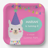 Leuchtfarben-Lamapapier Pappteller (Vorderseite)