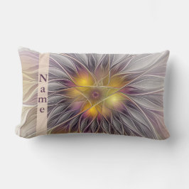 Leuchtfarbene Blume, Name des Abstrakten Fraktals Lendenkissen