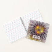 Leuchtfarbene Blume, Name des Abstrakten Fraktals Notizblock (Innenseite)