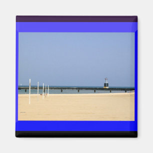 Leuchtfeuer am Michigan-See Magnet