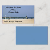 Leuchtfeuer am Michigan-See Visitenkarte (Vorne/Hinten)