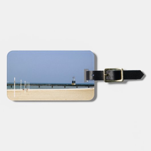 Leuchtfeuer am Michigansee Gepäckanhänger (Vorderseite horizontal)