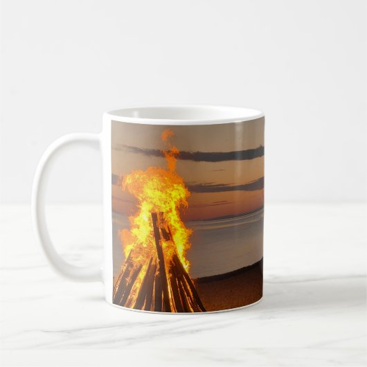 Leuchtfeuer am Strand Kaffeetasse (Links)