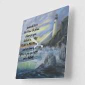 Leuchtfeuer der Hoffnung Akrylwall-Uhr Jeremiah 29 Quadratische Wanduhr (Winkel)