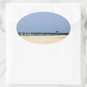 Leuchtfeuer des Lake Michigan Ovaler Aufkleber (Tasche)