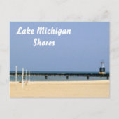 Leuchtfeuer des Lake Michigan Postkarte (Vorderseite)