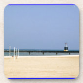 Leuchtfeuer des Lake Michigan Untersetzer (Vorderseite)