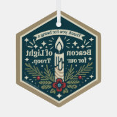 Leuchtfeuer für unser Truppengeschmack Ornament Aus Glas (Rückseite)