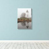 Leuchtfeuer im Nebel Leinwanddruck (Insitu (Holzboden))