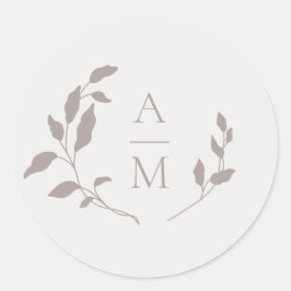 Leuchtfeuerinitialen Hochzeitsaufkleber Runder Aufkleber