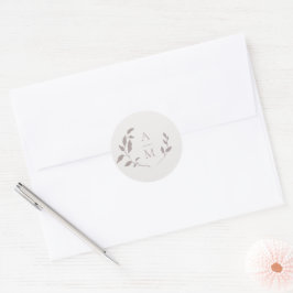 Leuchtfeuerinitialen Hochzeitsaufkleber Runder Aufkleber