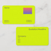 Leuchtgelb - Foto hinzufügen Visitenkarte (Vorne/Hinten)