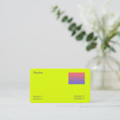 Leuchtgelb - Foto hinzufügen Visitenkarte (Stehend Vorderseite)